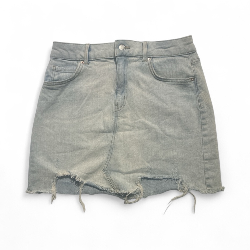 American Eagle Outfitters Light Gray Denim Skirt